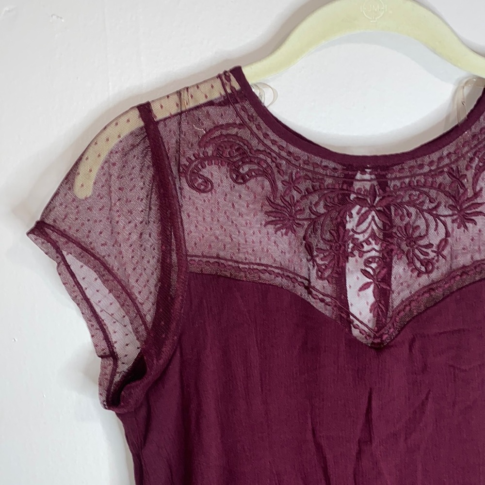 🌵Adorable lace maroon dress! - Picture 1 of 8